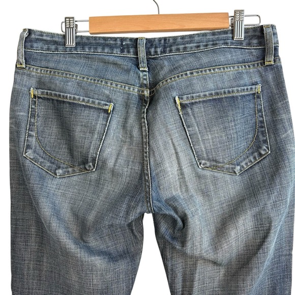 Y2K‎ Paper Denim & Cloth Flared Bootcut Jeans Med-Dark Wash Size 31 Low-Rise - Picture 8 of 11